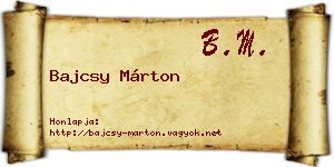 Bajcsy Márton névjegykártya