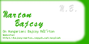 marton bajcsy business card